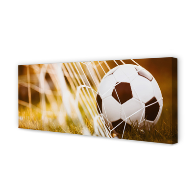 Pintura em tela Bola amarela em fundo de grama