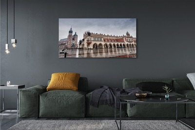 Pintura em tela Igreja do Salão de Tecidos de Cracóvia com chuva