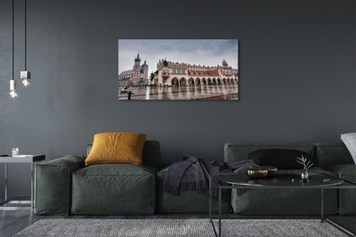 Pintura em tela Igreja do Salão de Tecidos de Cracóvia com chuva