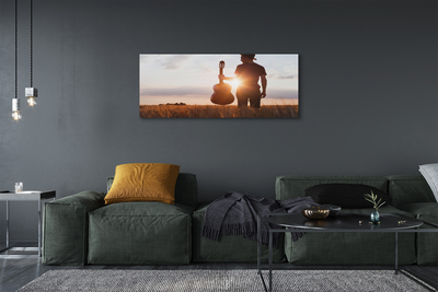 Quadro em tela Homem da guitarra