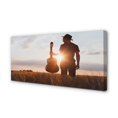 Quadro em tela Homem da guitarra
