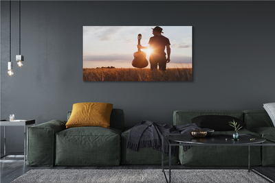 Quadro em tela Homem da guitarra