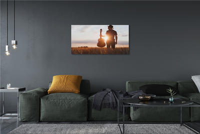 Quadro em tela Homem da guitarra