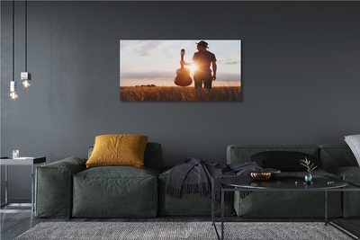 Quadro em tela Homem da guitarra