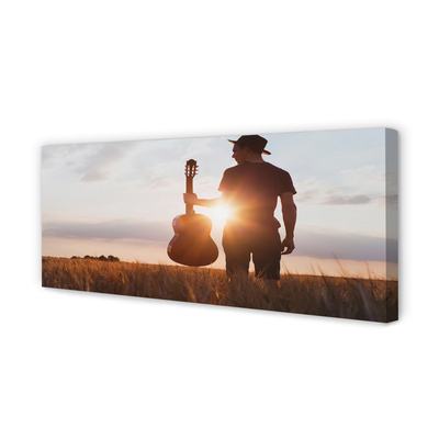 Quadro em tela Homem da guitarra