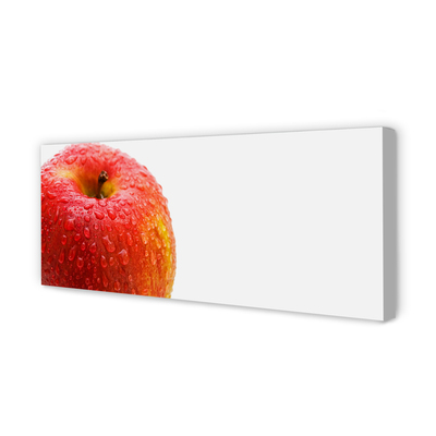 Quadro em tela Gotas de água em uma maçã
