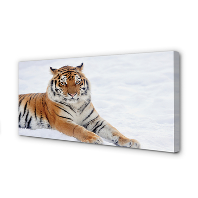 Pintura em tela Tigre de neve do inverno