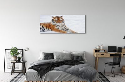 Pintura em tela Tigre de neve do inverno
