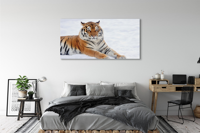Pintura em tela Tigre de neve do inverno