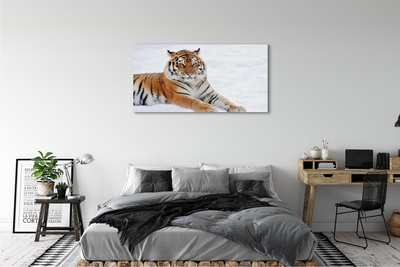 Pintura em tela Tigre de neve do inverno