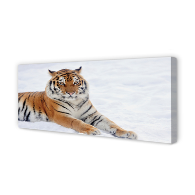 Pintura em tela Tigre de neve do inverno