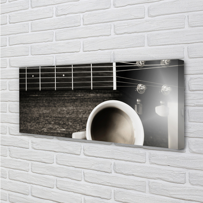 Quadro em tela Guitarra de café