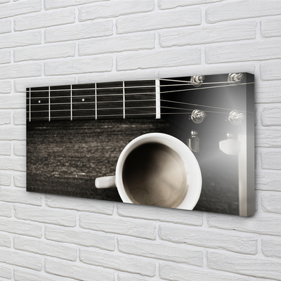 Quadro em tela Guitarra de café