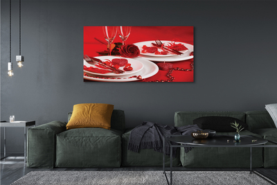 Pintura em tela Óculos de coração de rosa