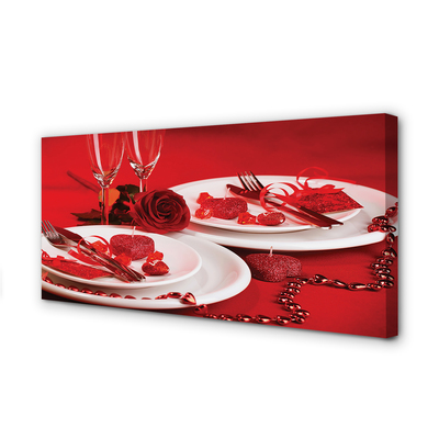 Pintura em tela Óculos de coração de rosa