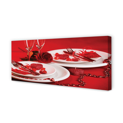 Pintura em tela Óculos de coração de rosa