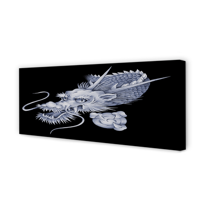 Quadro em tela cabeça de dragão japonês