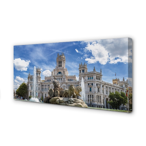Quadro em tela Espanha Fonte Palácio Madrid