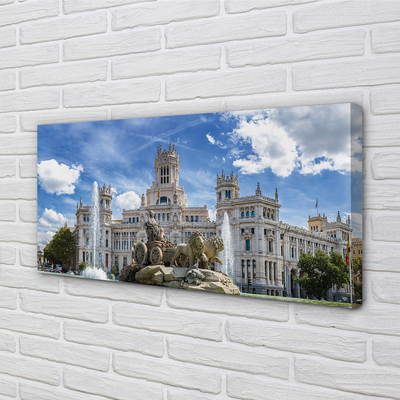 Quadro em tela Espanha Fonte Palácio Madrid