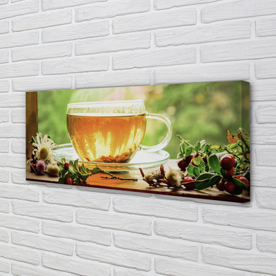 Pintura em tela Chá de ervas quente