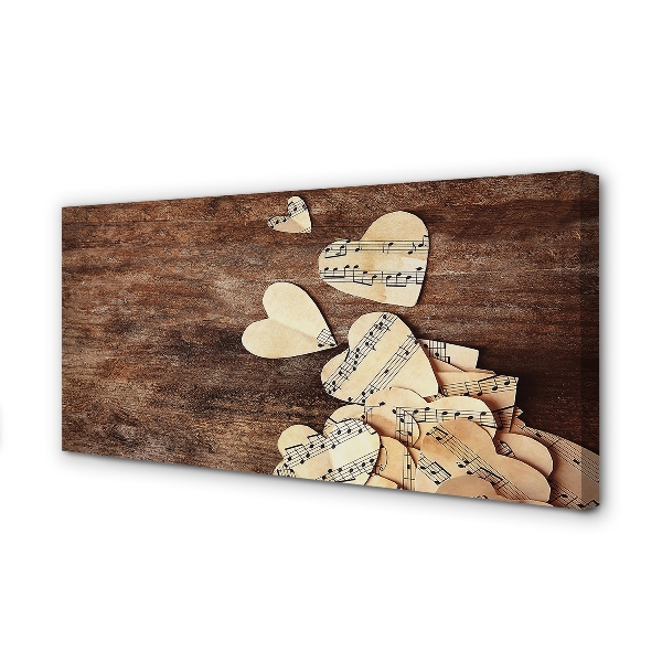 Quadro em tela Notas de coração