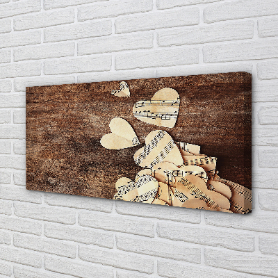 Quadro em tela Notas de coração