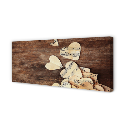 Quadro em tela Notas de coração