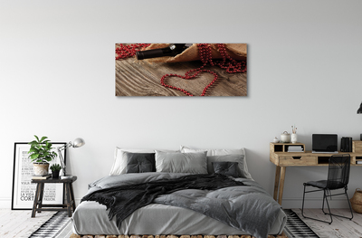 Pintura em tela Contas de coração de vinho