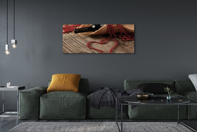 Pintura em tela Contas de coração de vinho