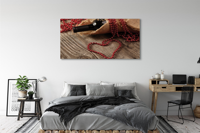 Pintura em tela Contas de coração de vinho