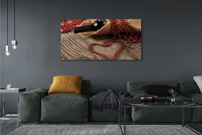 Pintura em tela Contas de coração de vinho