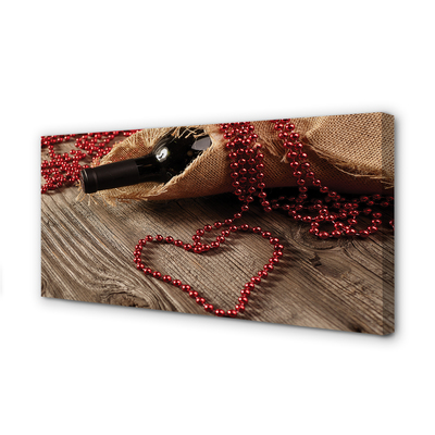 Pintura em tela Contas de coração de vinho