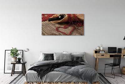 Pintura em tela Contas de coração de vinho