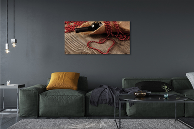 Pintura em tela Contas de coração de vinho