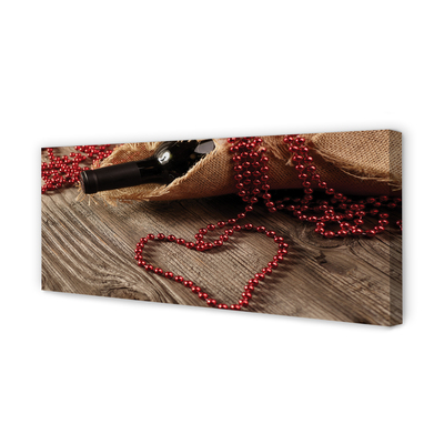 Pintura em tela Contas de coração de vinho