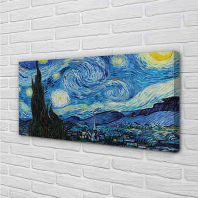 Pintura em tela A Noite Estrelada - Vincent van Gogh