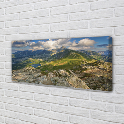 Pintura em tela Lago de montanha