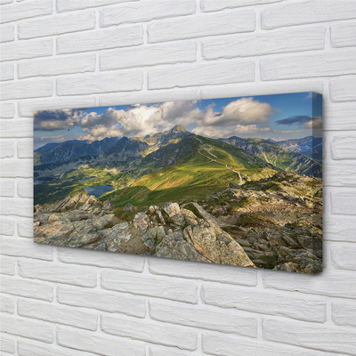 Pintura em tela Lago de montanha