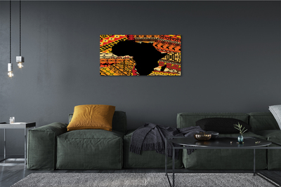 Pintura em tela Padrões de mapas