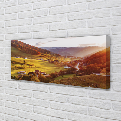 Quadro em tela Edifícios florestais do Vale da Alemanha