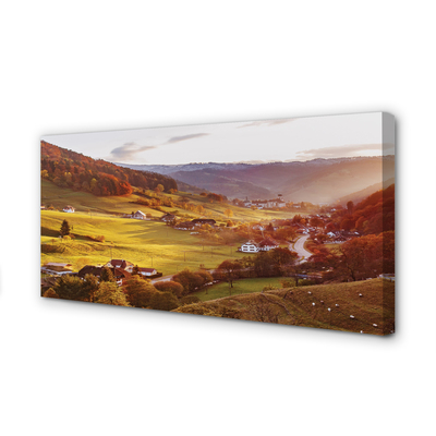 Quadro em tela Edifícios florestais do Vale da Alemanha