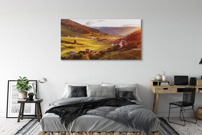 Quadro em tela Edifícios florestais do Vale da Alemanha