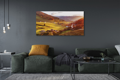 Quadro em tela Edifícios florestais do Vale da Alemanha