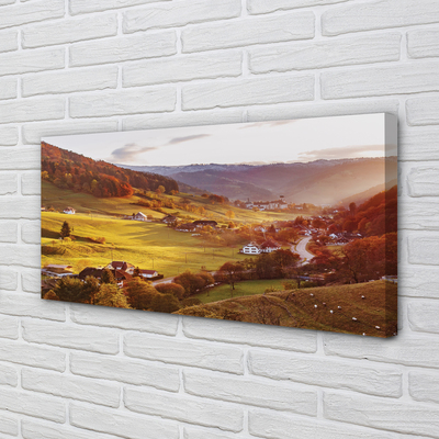 Quadro em tela Edifícios florestais do Vale da Alemanha