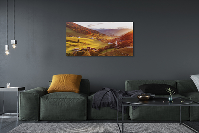 Quadro em tela Edifícios florestais do Vale da Alemanha