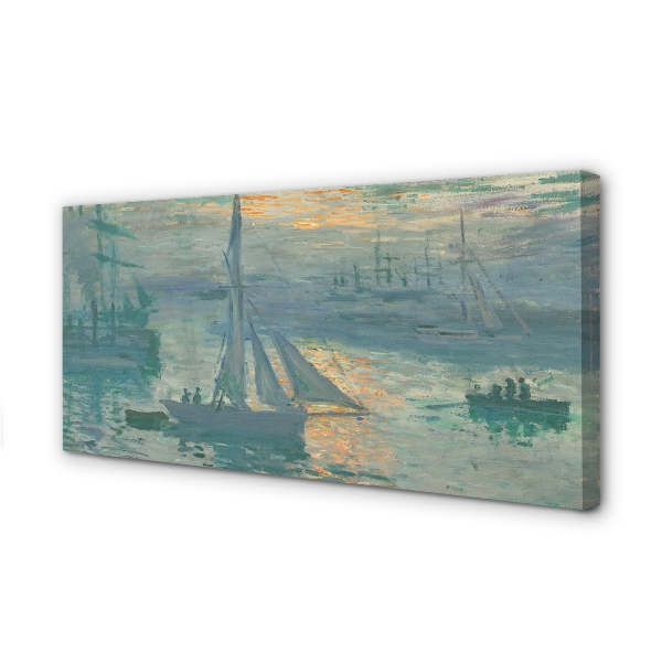 Pintura em tela Nascer do sol - Claude Monet
