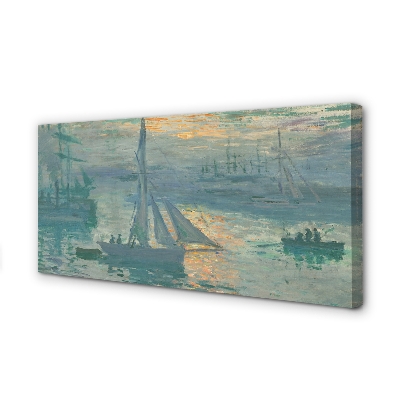 Pintura em tela Nascer do sol - Claude Monet