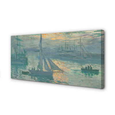 Pintura em tela Nascer do sol - Claude Monet