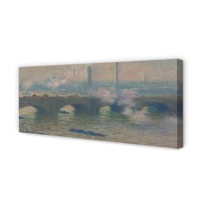 Quadro em tela Ponte de Waterloo em um dia nublado - Claude Monet