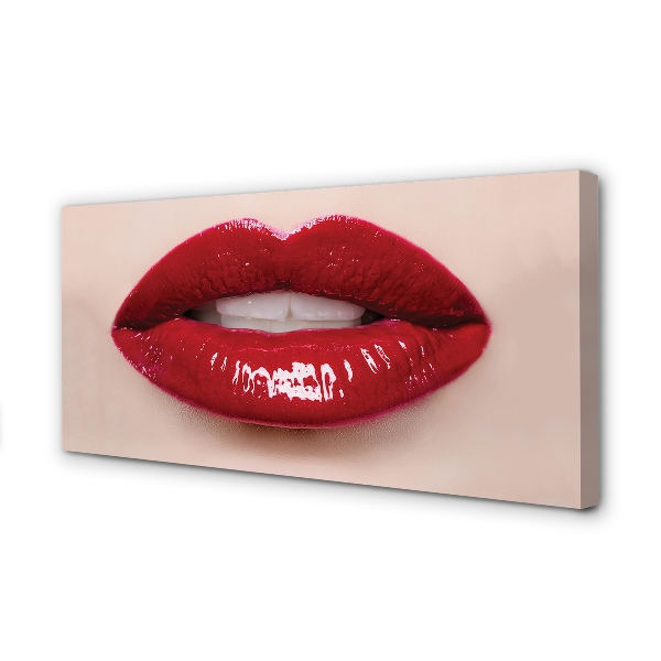 Pintura em tela Lábios vermelhos